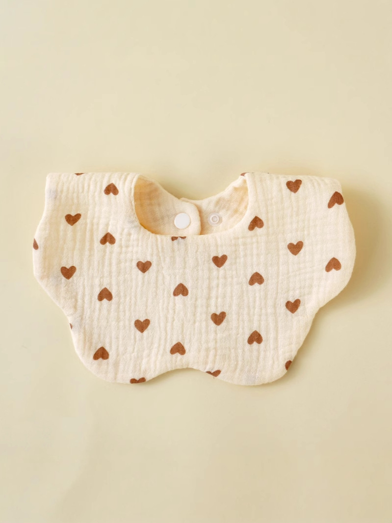 Cross-border Hot Selling Slippery Towel Baby Bib Pure Cotton Waterproof Baby's Special Milk Spit Bib Autumn and Winter Neonatal Rice Bend