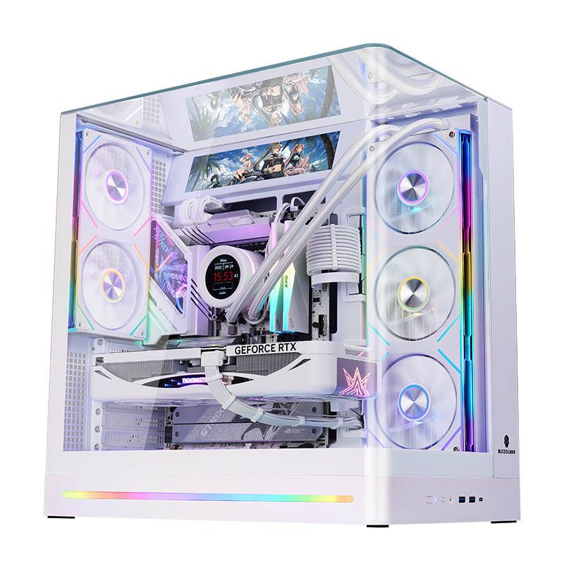 Wenjie Plus Standard E-Sports Sea View Room Internet Cafe Water-Cooled Game Case Panoramic Side-Transparent Desktop Computer Case