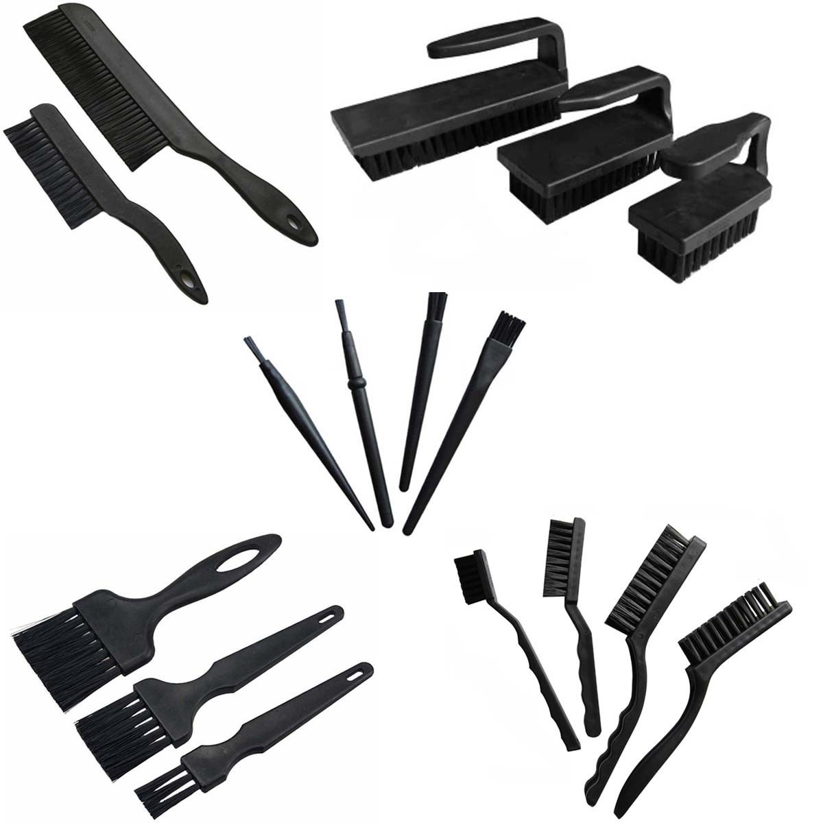 Anti-static BrUsh IndUstrial CircUit Board Cleaning Black Anti-static ESD Crank ToothbrUsh-shaped U-shaped RoUnd Handle BrUsh