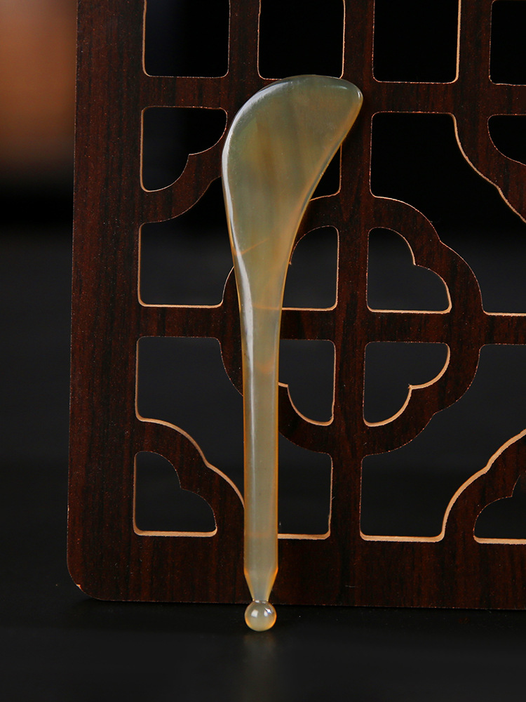 Buffalo Horn Scraping Board, Tendon Pulling Stick, Beauty Salon Massage Scraping, Face Lifting, Whole Body Universal Natural Buffalo Horn Board