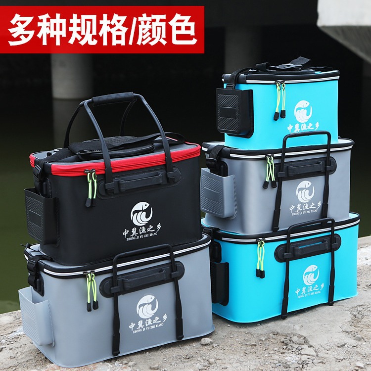 Оптовая продажа рыболовного ведра, складное ведро для живой рыбы, толщина EVA, ультралегкое ведро для защиты рыбы