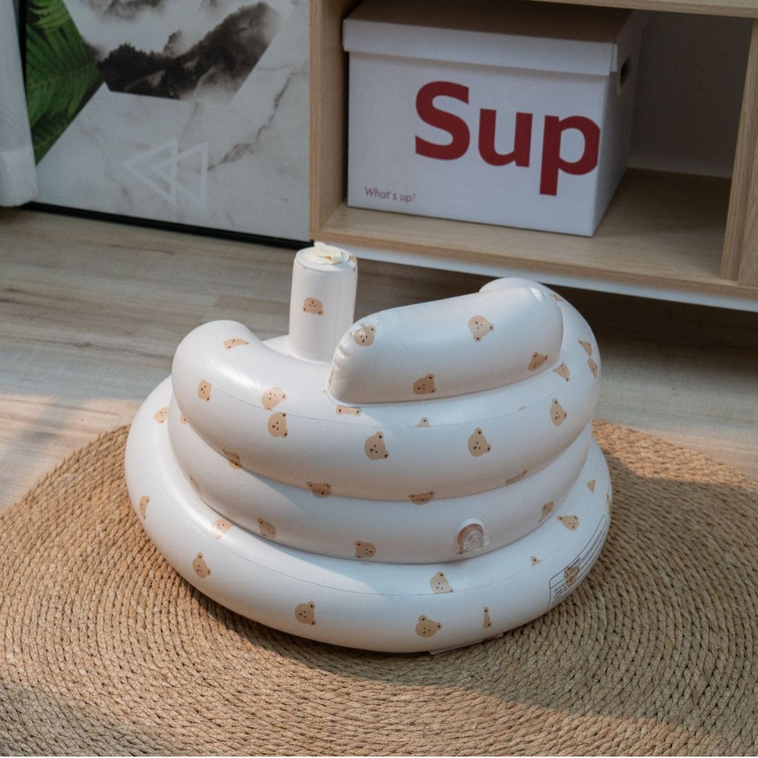 Cross-Border Factory Direct Sales Korean Inflatable Learning Chair Baby Indoor and Outdoor Foldable Portable Baby Bath Stool
