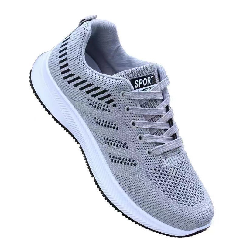 2024 Four Seasons New Men's Flying Mesh sneaker Fashionable All-match Breathable Casual Shoes Comfortable Walking Shoes