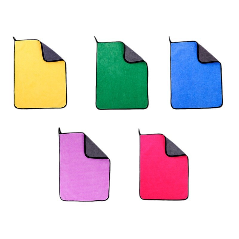 Thickened Car Wash Towel, Absorbent Double-Sided Coral Fleece Car Cleaning Cloth, Large Microfiber Cloth for Wiping Cars