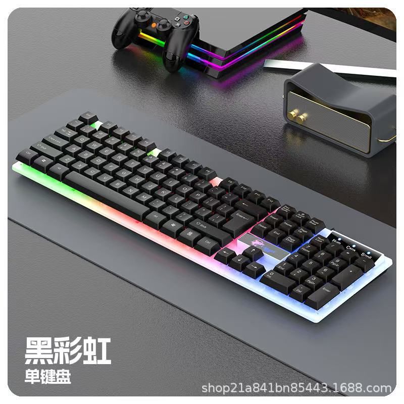 Проводная клавиатура Cross mirror T350 в наличии, оптовая продажа, usb светящаяся клавиатура и мышь, цветной rgb игровой комплект