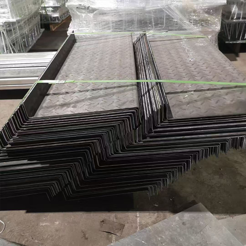 Galvanized Patterned Steel Stair Treads Anti-Slip Patterned Steel L-Shaped U-Shaped Z-Shaped Steel Plate Iron Cover Plate in Stock Processing Direct Delivery