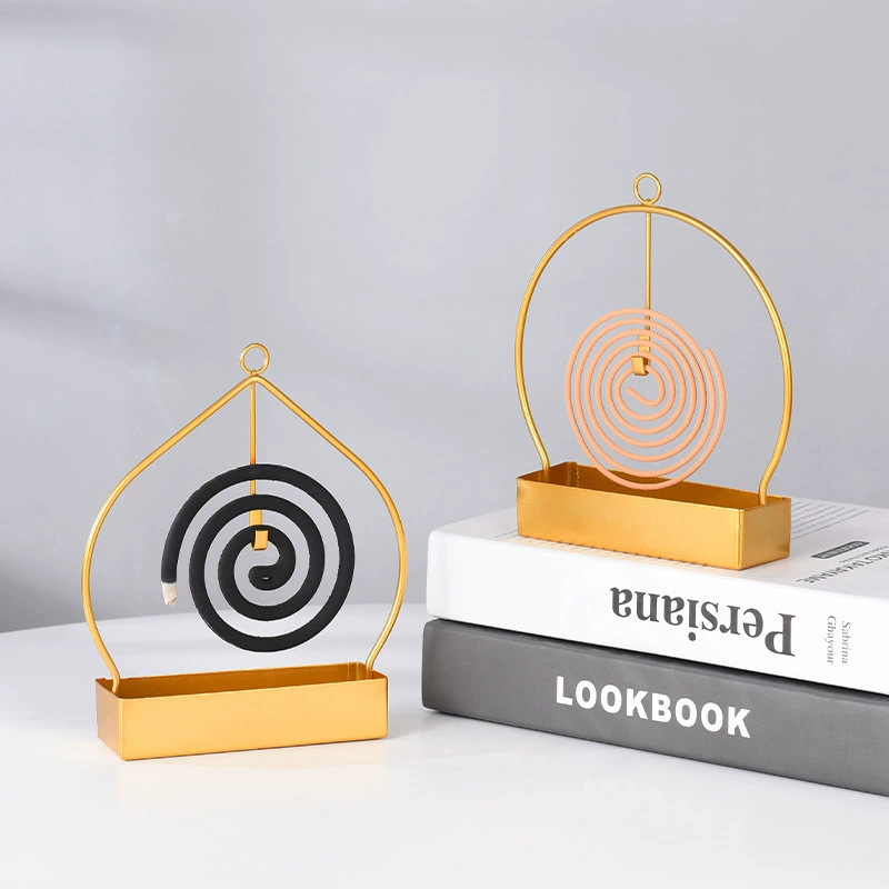 Creative Wrought Iron Mosquito Coil Holder for Home Use, Hanging Sandalwood Incense Rack, Bedroom Incense Tray, Incense Burner Ash Catcher Tray Stand
