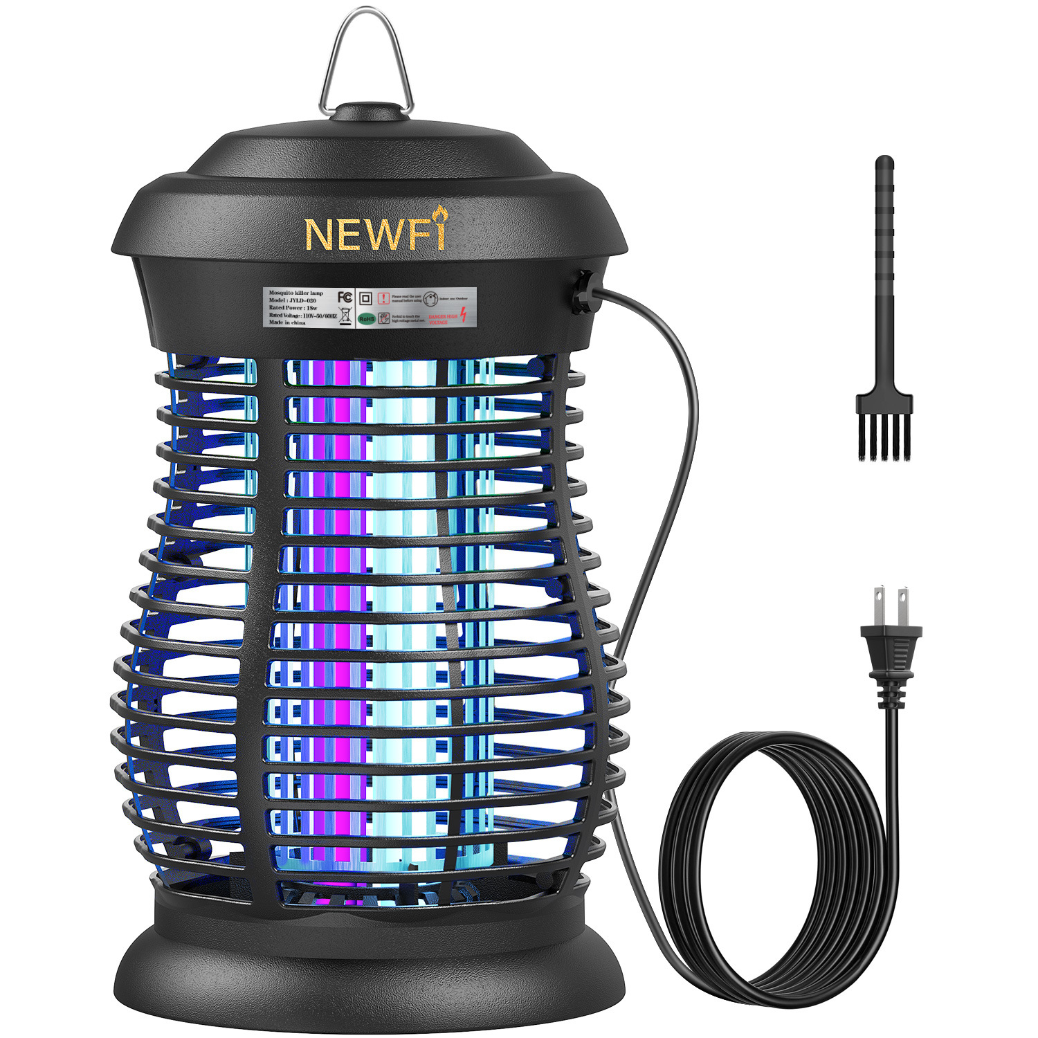 Уличная лампа-убийца комаров с электрическим шоком 4200V, водонепроницаемая 18W с ультрафиолетом