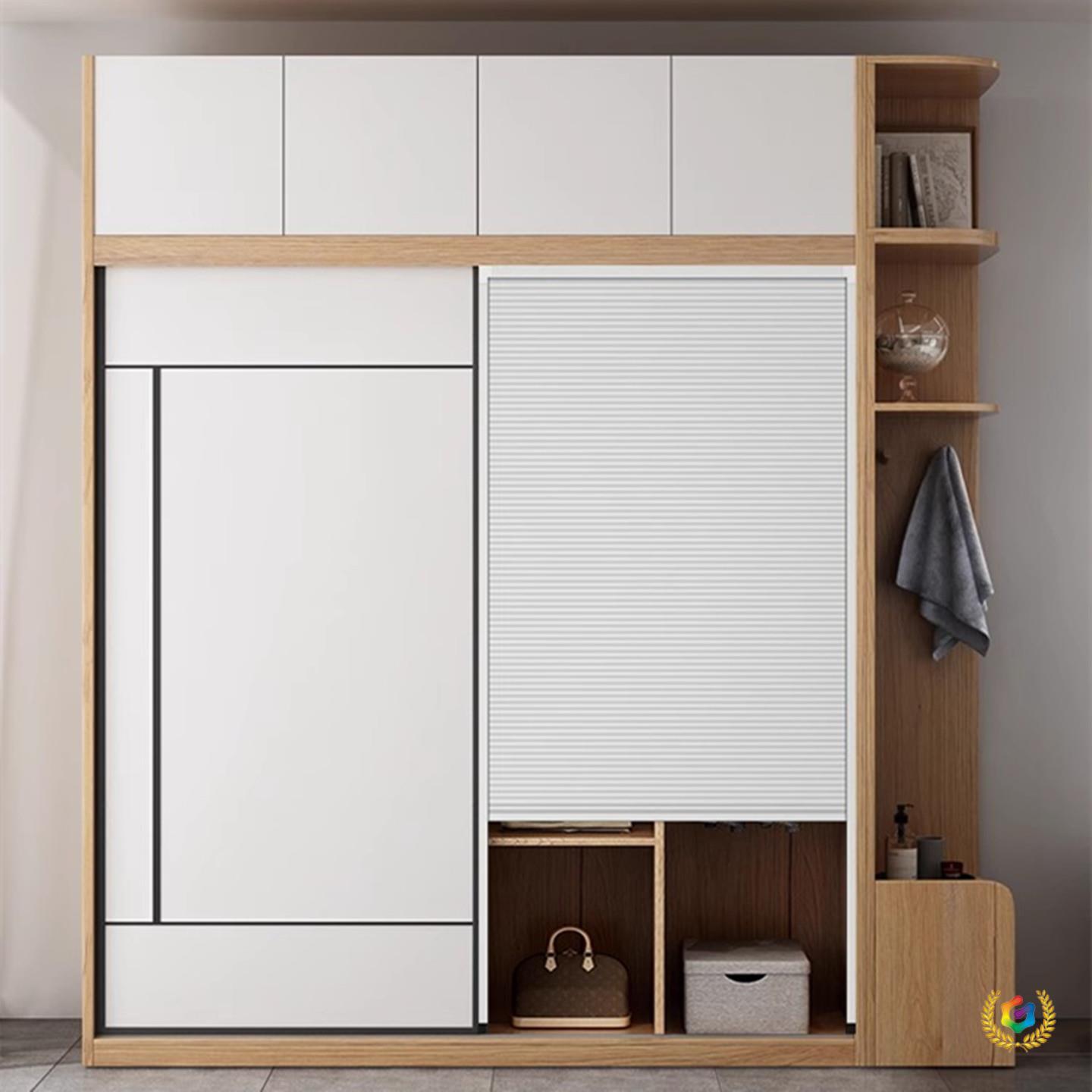 Шторы для шкафов без направляющих, складные жалюзи для дверей шкафов, пылезащитные шторы для обувных шкафов