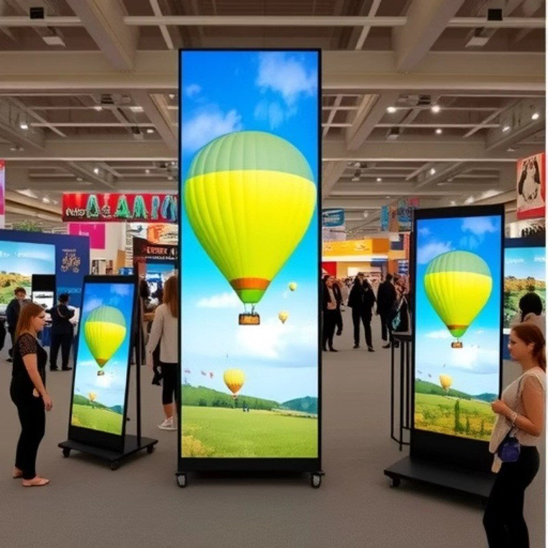 Cross-Border Led Foldableing Splicable Poster Screen Vertical Floor-Standing Led Advertising Screen Movable Led