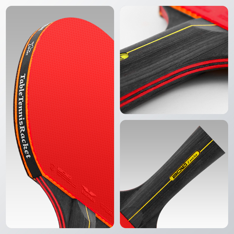 Fighting table tennis racket A11 six-star student training two-beat pure wood table tennis racket suit cross-border table tennis racket