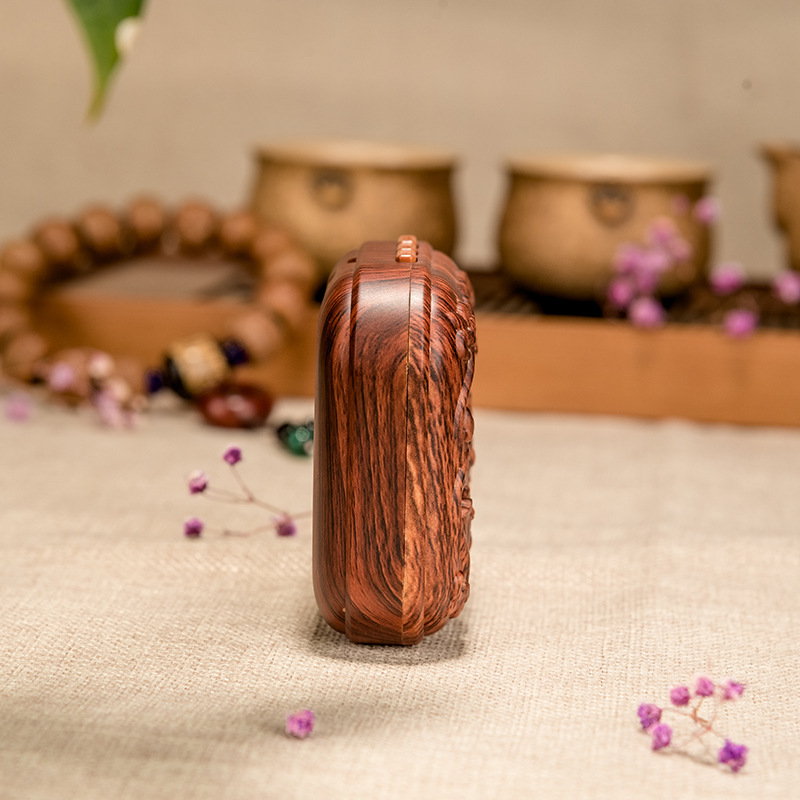 34-in-1 Wooden Art Pattern Hollow Sound Quality High-Volume Plug-In Card Outdoor Speaker Player Recitation Machine Outdoor Portable