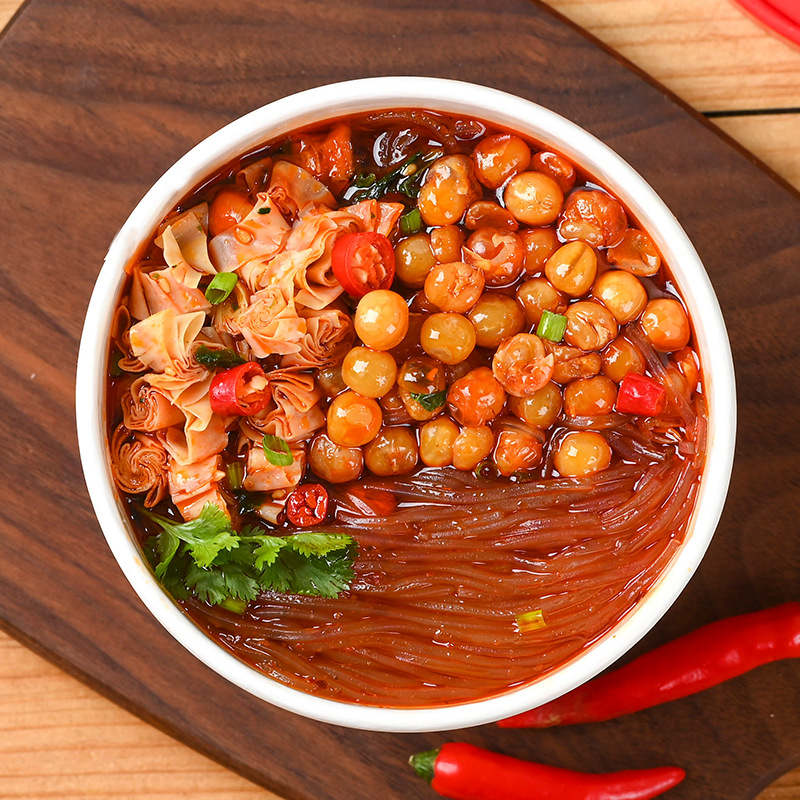 Weida Red Bucket Hot and Sour Noodles 128g*6 Buckets Whole Box Snail Noodles Hot and Sour Noodles No-Cook Instant Add-On Late Night Snack