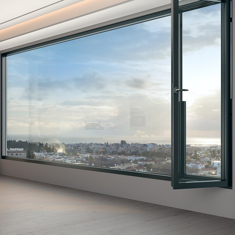 Двери и окна из алюминия с нарушенным мостом, балконные окна в пол, шумоизоляционные стеклянные окна, изолированные алюминиевые оконные рамы Saipan Coast 80