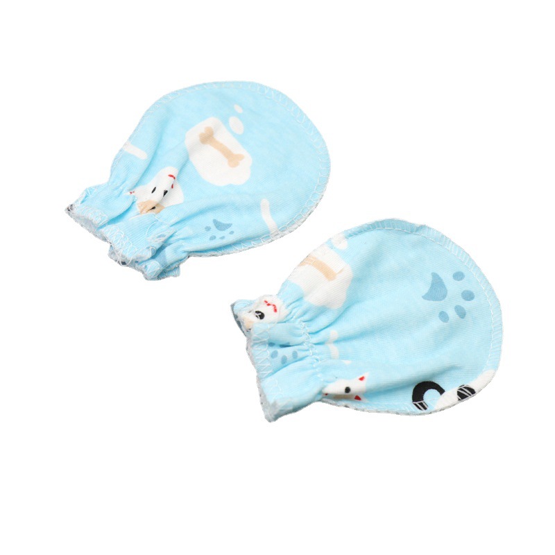 Dulai play baby gloves baby cartoon multi-color anti-scratch gloves cotton newborn gloves anti-scratch face