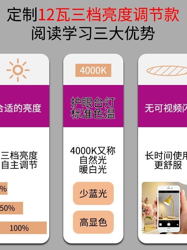 Table Lamp Eye Protection Desk Student Simple Modern Plug-In Nordic Home Dormitory Bedroom Bedroom Bedside Light Bulb