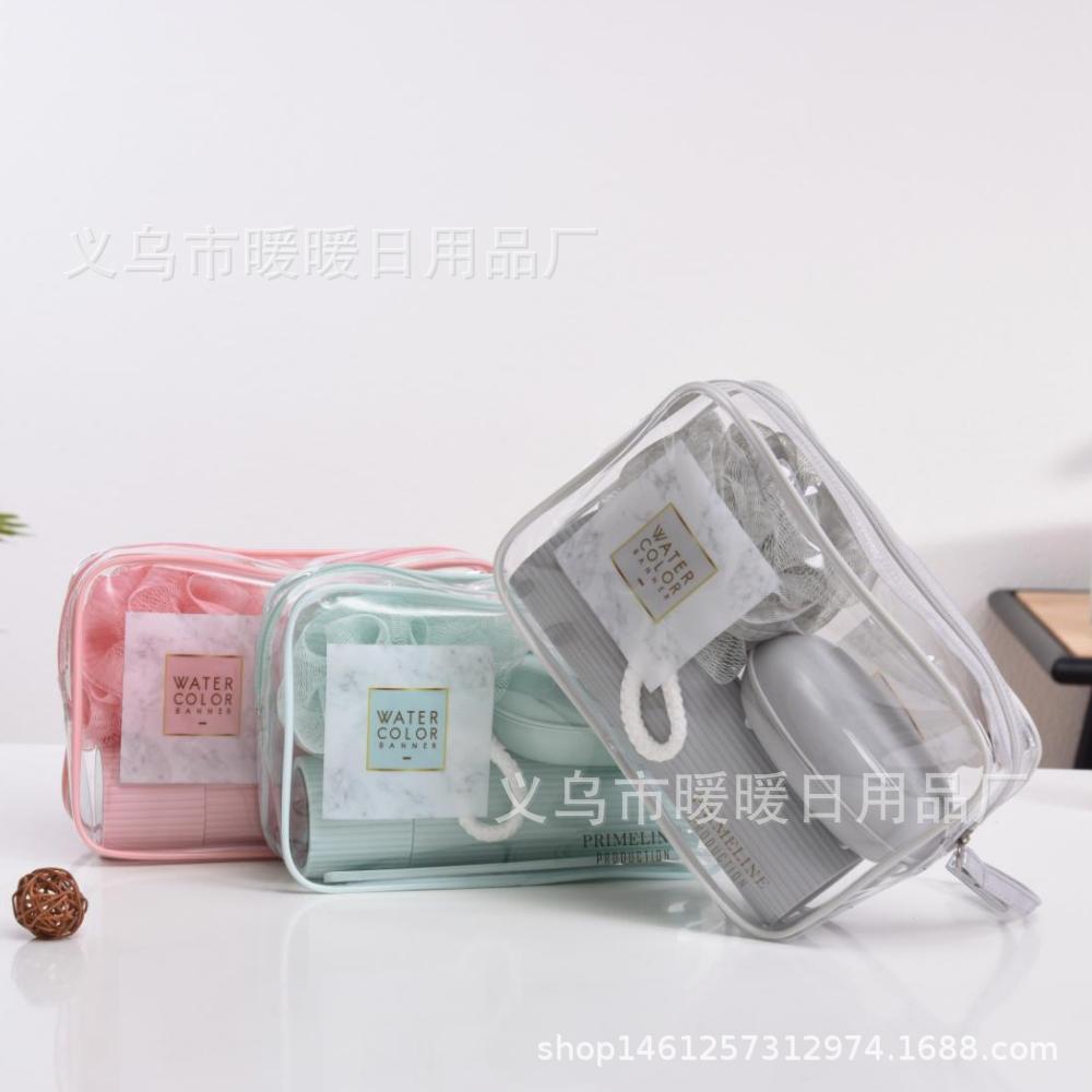 Прозрачный PVC косметичка, дорожный набор, оптовая продажа