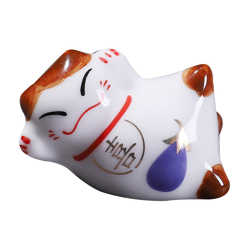 Desktop Gift Small Ornaments Cat Animal Fruit Ceramic Chopstick Holder Chopstick Holder Household Chopstick Pillow Pen Holder Manufacturer Tableware