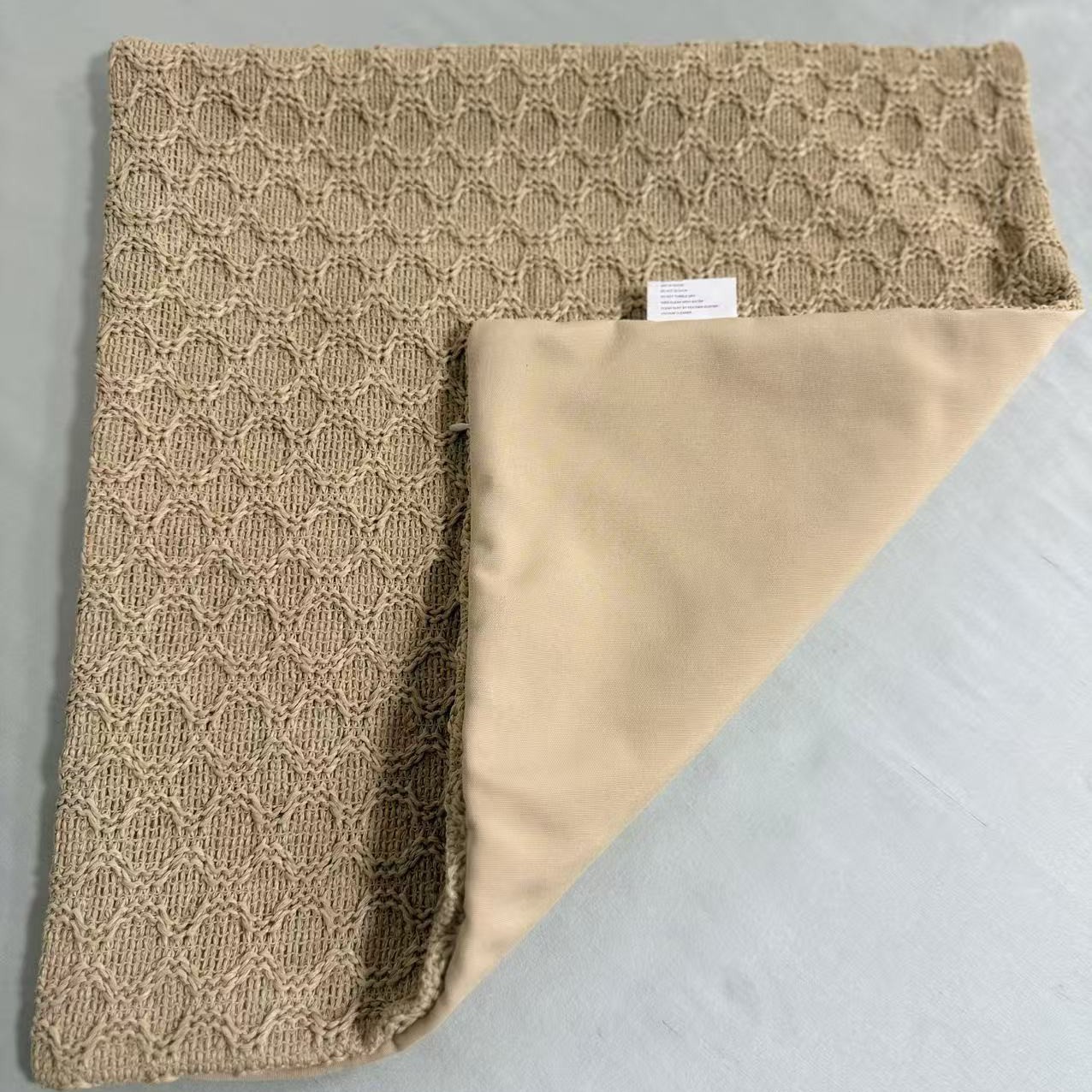 Outdoor Sunscreen Abrasion Resistant Straw Fabric Throw Pillow Cover Throw Pillow