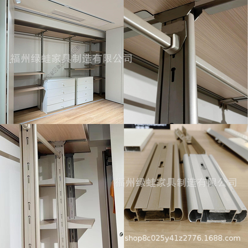 Japanese-Style Metal Wardrobe Column Wholesale Folding Door Storage Cabinet Rust-Proof Durable Simple Assembly Wardrobe Rack