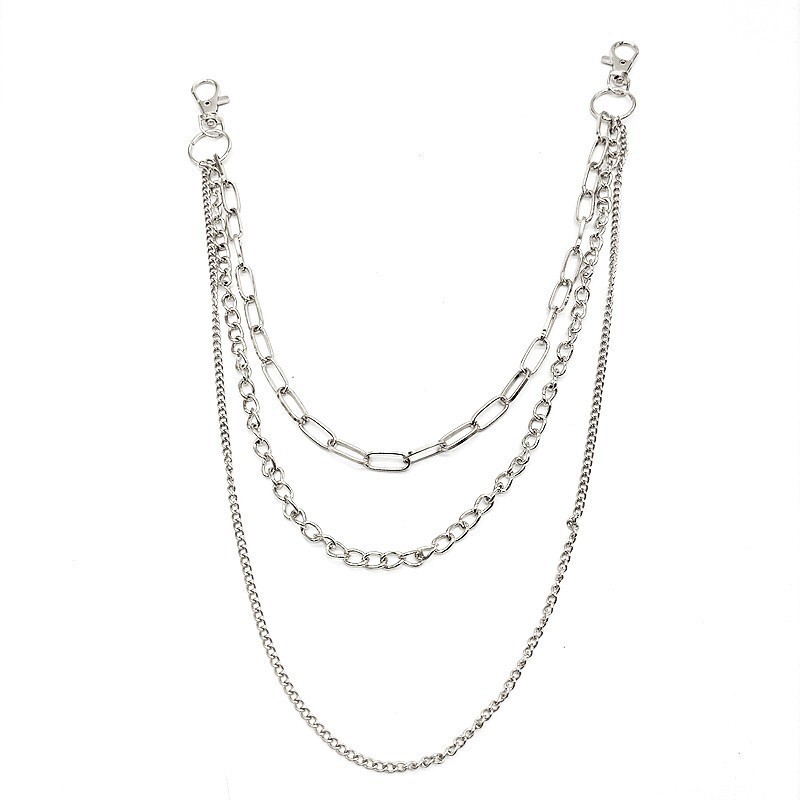 Cross-border Hip-hop Punk Pentagram Pendant Waist Chain Ins Style Fashionable Personalized Multi-layer Metal Chain Pants Chain for Men and Women