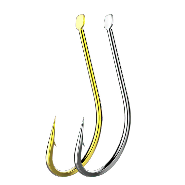 Black and golden pill world hook crooked mouth barbed cocked mouth white strip hook sea rod sea fishing bulk fishing hook fishing gear wholesale