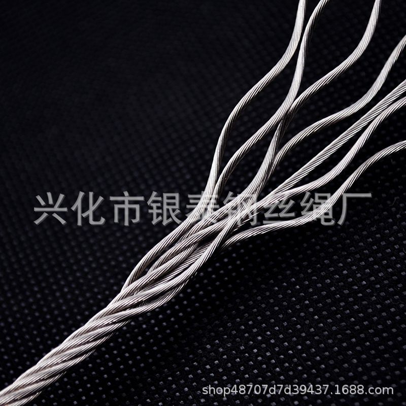 304 stainless steel wire rope 7*7 7*19 structure soft steel wire rope lifting rack clothes steel rope grape rack