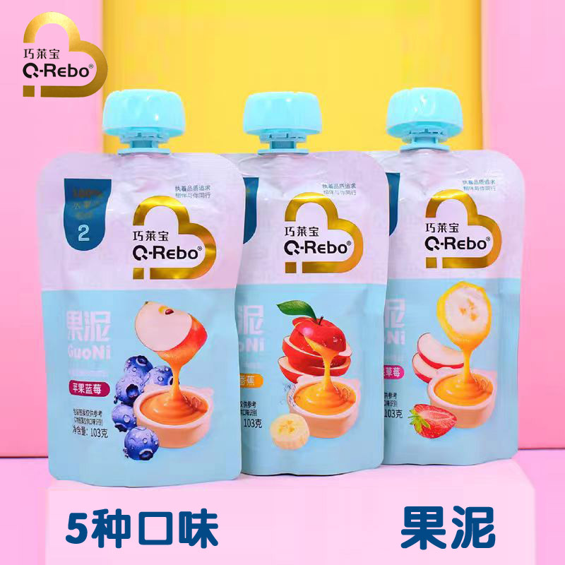 Новые поступления в январе 2026: фруктовое пюре Qiaolaibao 103г, фруктовый сок-пюре, сосательное фруктовое пюре в пакетах