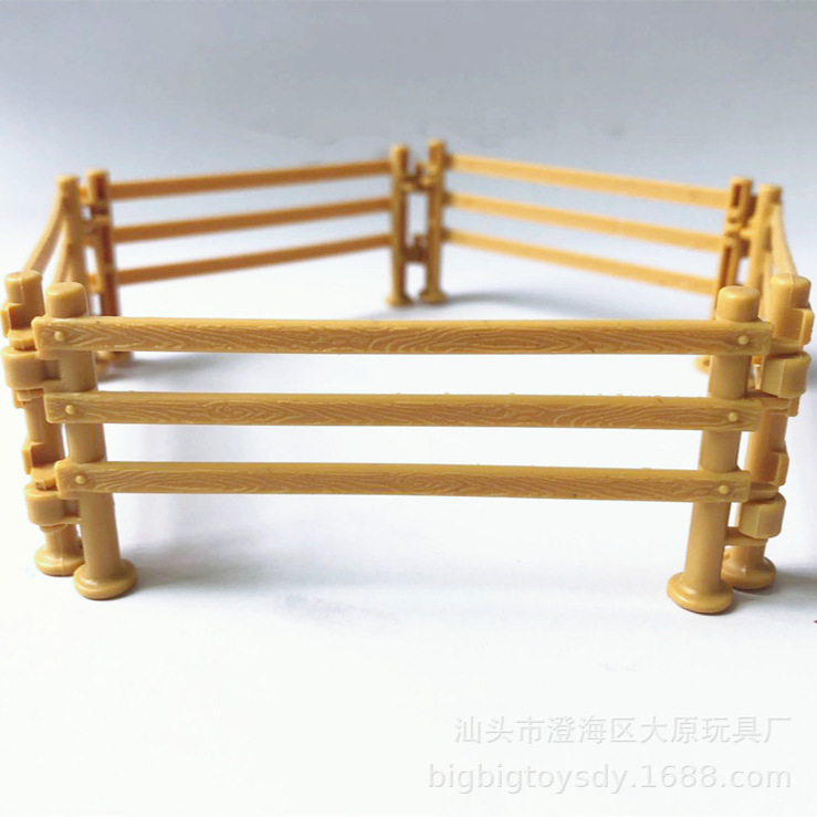 9CM fence zoo accessories military scene fence sand tray model animal sand tray with toys factory direct sales