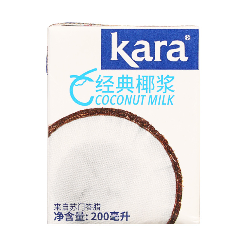 Imported kara Jiale Coconut Milk 200ml Small Package Baking Milk Tea Shop Yang Zhi Ganlu Simi Dew Coconut Milk