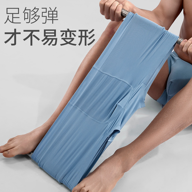 60-Count Modal Texture Men's Underwear, Winter Thickened Boxer Briefs, Seamless, Sweat-Absorbent, Breathable, Antibacterial Men's Underwear