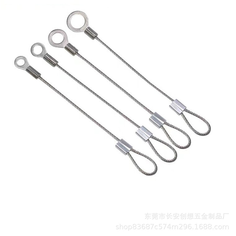 304 Stainless Steel Wire Rope Pressed Stainless Steel Terminal Galvanized Rubber Coated Steel Wire Rope Pressed Aluminum Sleeve High Quality and Low Price