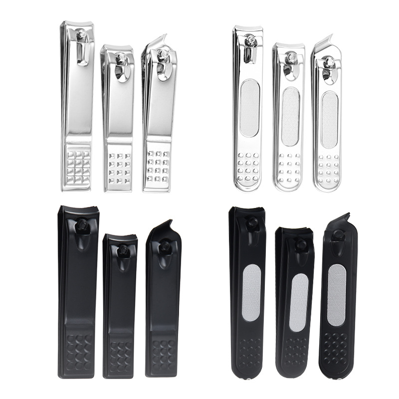 Swimming black carbon steel large medium and small single nail clippers three flat nail clippers oblique foot nail clippers home round tail
