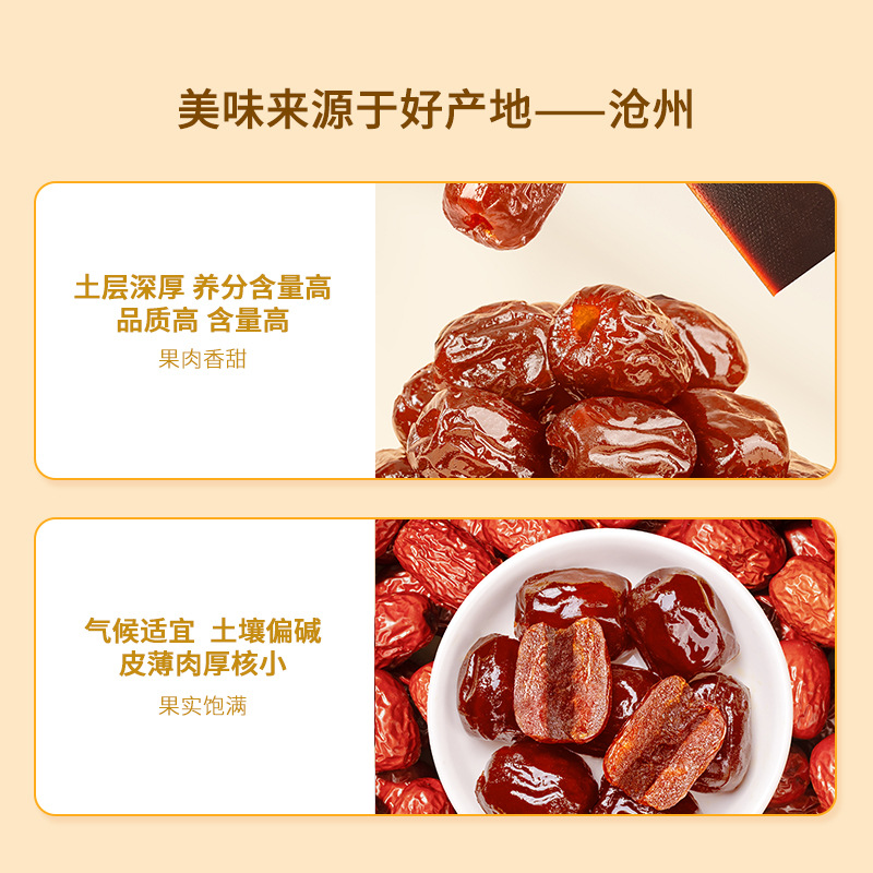 [three squirrels_donkey-hide gelatin candied jujube 50g] donkey-hide gelatin candied jujube dried fruit gluttonous snacks