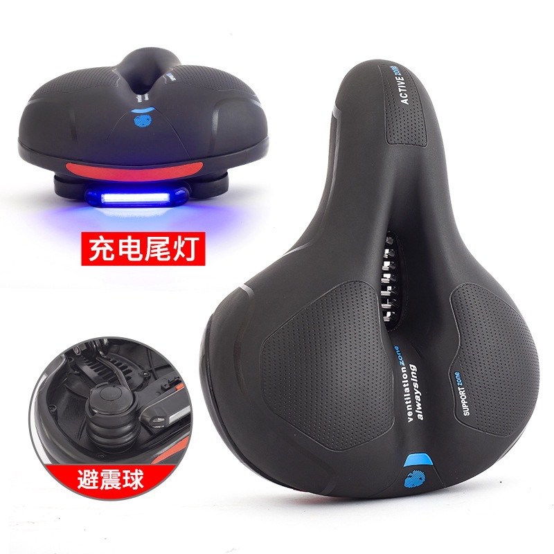 Mountain electric bicycle saddle with light cushion thickened and widened saddle comfortable riding soft saddle manufacturers