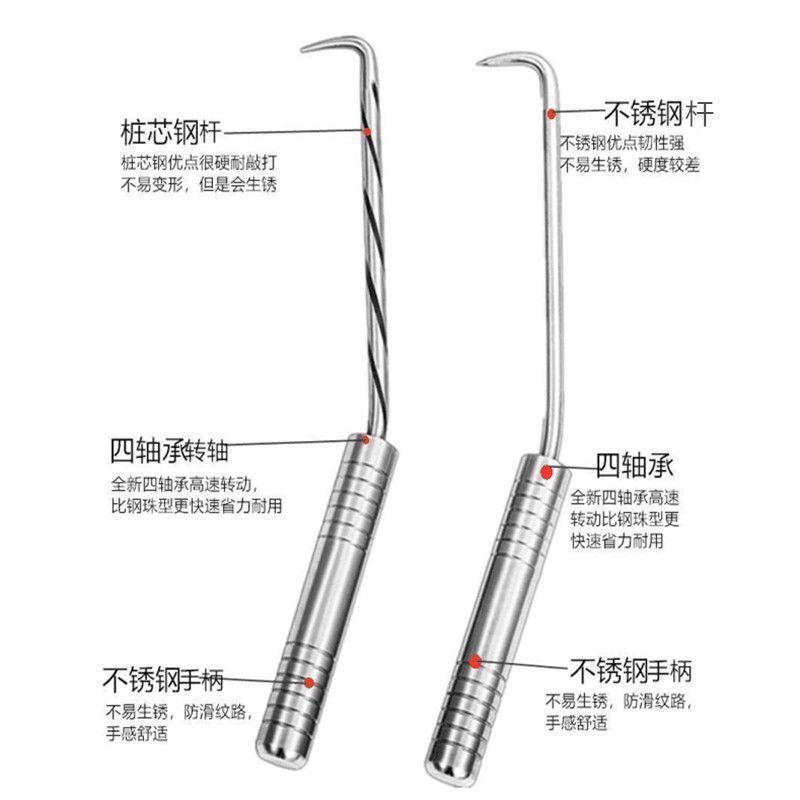 New Steel Wire Tying Hook for Construction Workers, Bearing Steel Hook, Steel Bar Tying Tool, Steel Wire Tying Hook