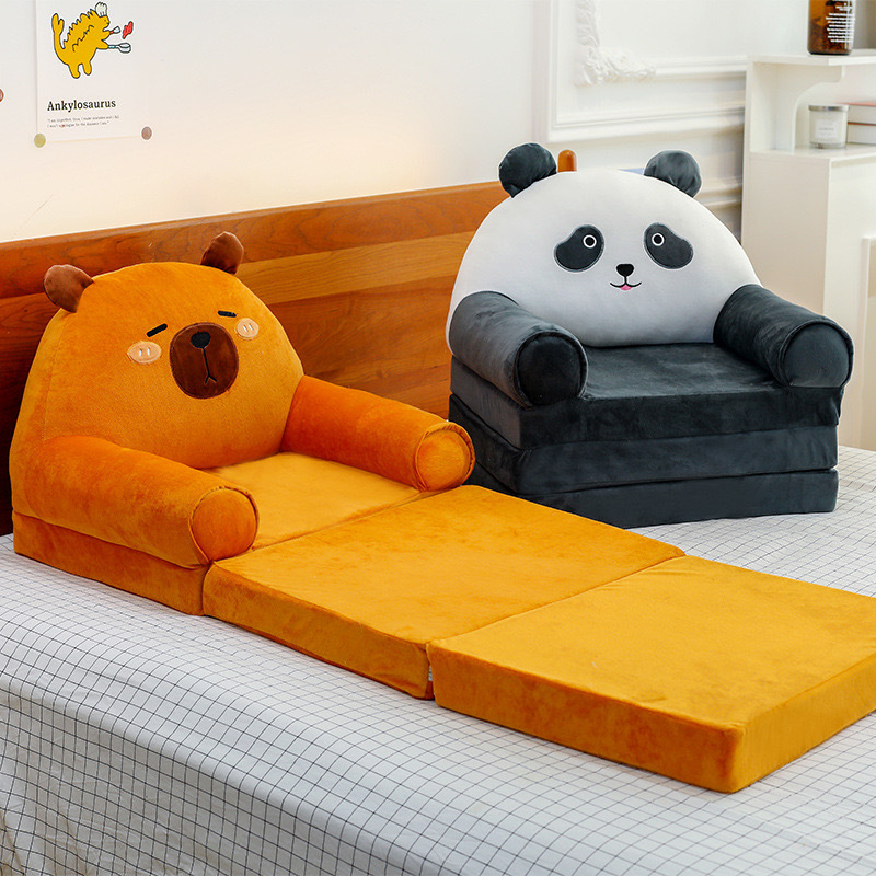 Children's Folding Sofa Bed Cute Three-Layer Cartoon Baby Seat Removable and Washable Kindergarten Nap Bed Cross-Border Wholesale