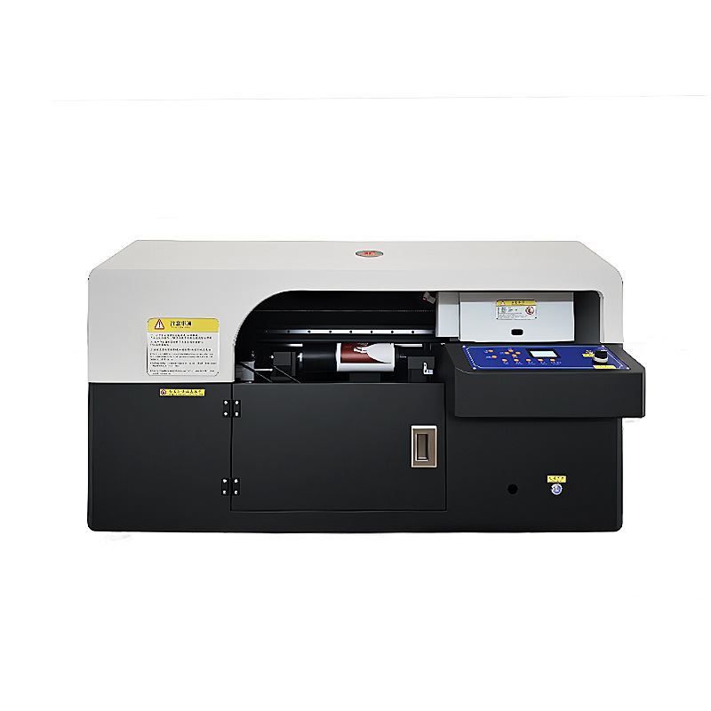 Ai visual positioning round bottle machine cylinder UV printer 360 degree rotating direct injection wine bottle thermos cup UV printing