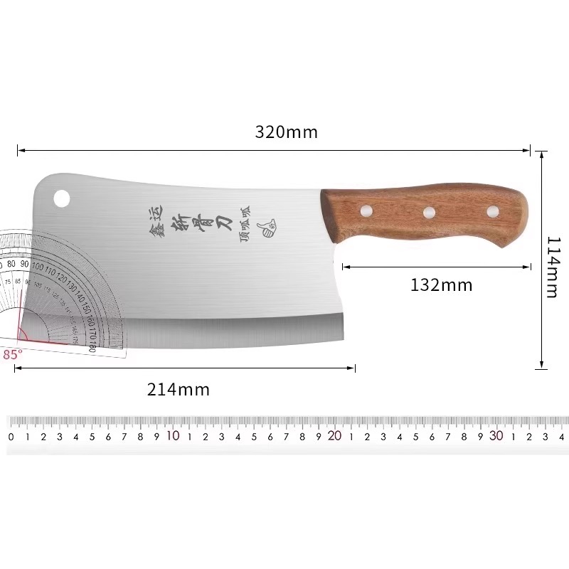 Нож для резки костей из высокомарганцевой стали, высокой твердости, специальный нож для резки крупных костей, артефакт для резки тяжелых костей