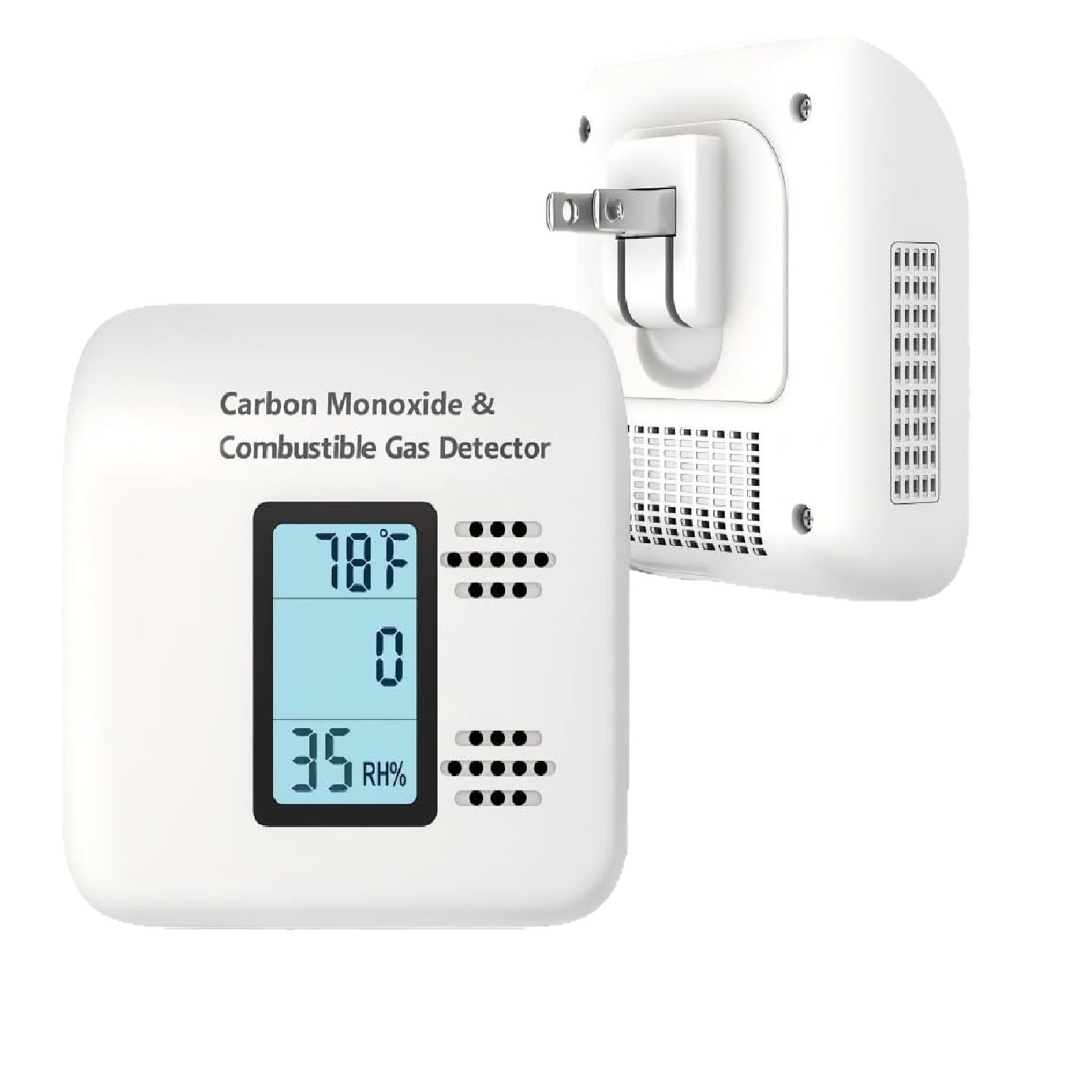 4-in-1 Upgraded Version of Natural Gas Leak and Carbon Monoxide Detector, Plug-In Alarm Yc401 Pro+