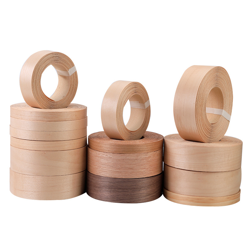 Natural Birch with Adhesive Edge Banding for Furniture Wardrobe Wooden Skin Edge Banding Hot Melt Adhesive Wooden Skin Self-adhesive Edge Banding
