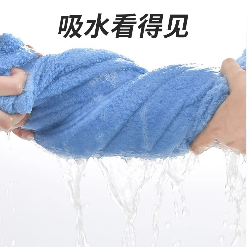Cartoon embroidered coral fleece bath towel can be worn bathrobe baby hat cape soft absorbent bath towel
