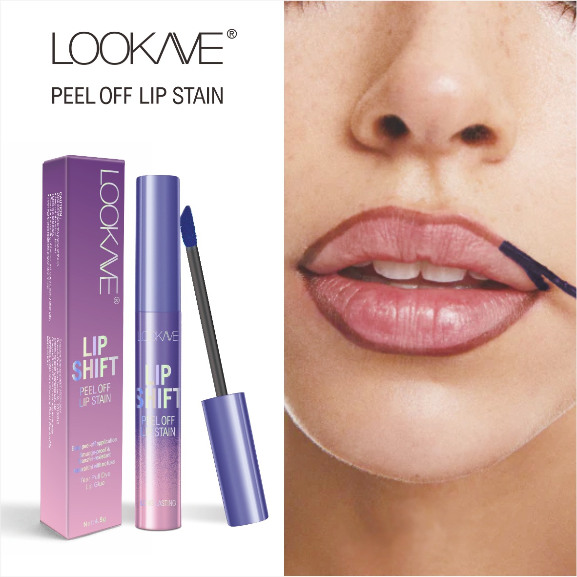 Lookave Export Peel-Off Lip Gloss Lip Liner Full English Lip Gloss Peel Off Lip Stain