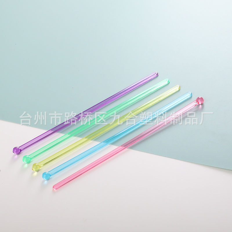 Experimental Disposable Stirring Rod Plastic Round Head Mixing Stick Scientific Dropping Gel Toy Stick Transparent Coffee Stirring Stick