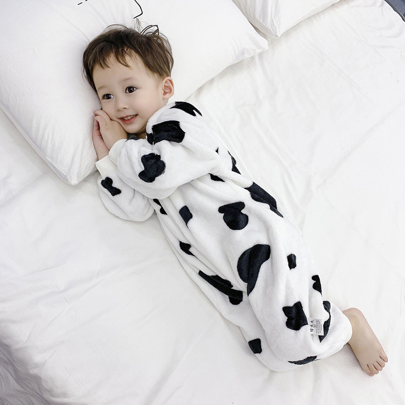 Фланелевый комбинезон для детей зимняя одежда для мальчиков и девочек осень-зима