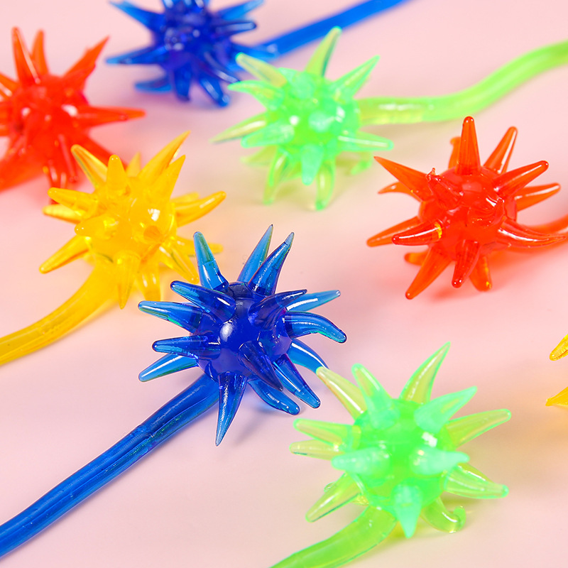 Sticky Meteor Hammer, Nostalgic Kidsren's Fun Toy, Telescopic Sticky Elastic Sticky Hammer, Soft Rubber Hand Ball