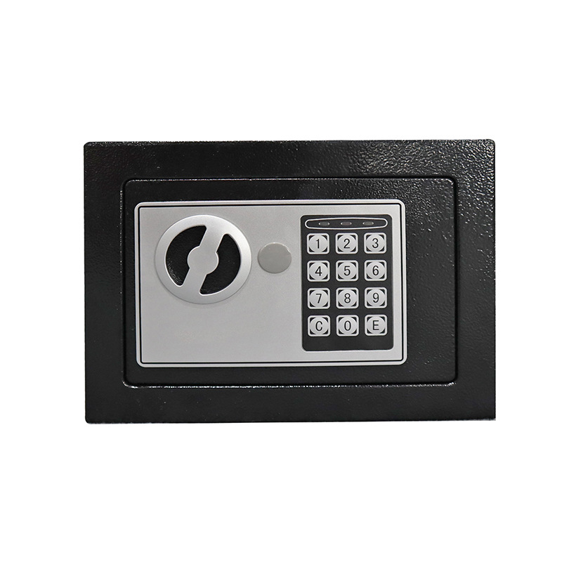 Safe 17E All-Steel Small Safe In-Wall Digital Password Coin-Operated Piggy Bank Safe Deposit Box Anti-Theft Lock