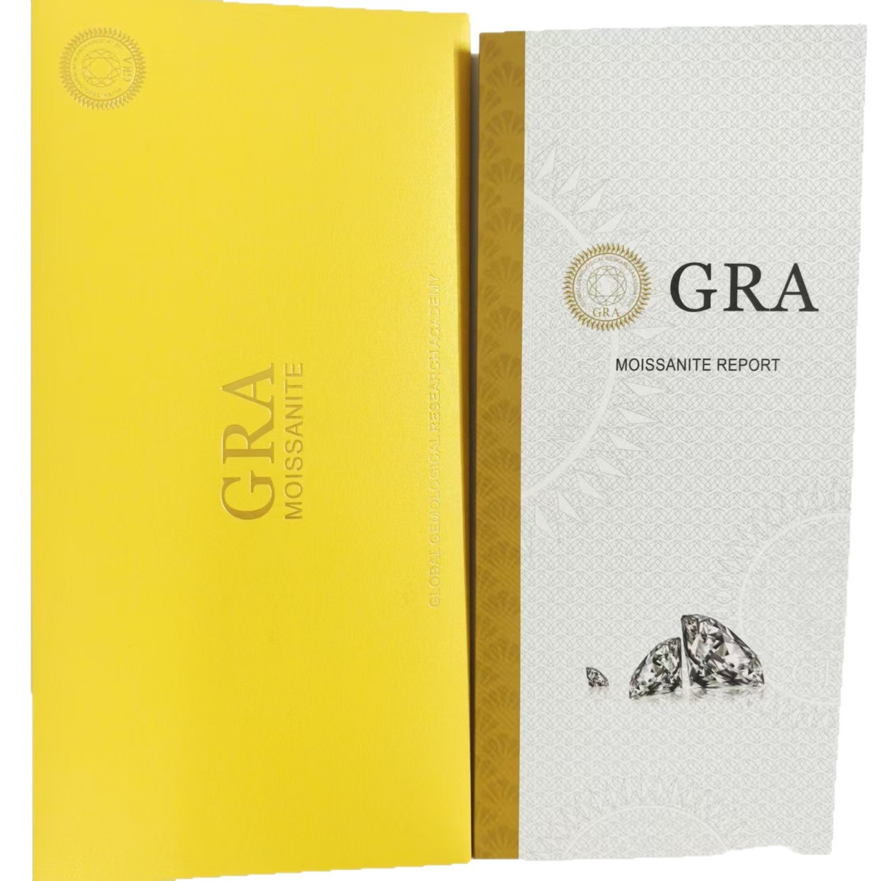 Moissanite Certificate Wholesale Standard Model Instruction Manual Three-Piece Set Certificate One Code Black Card Moissanite Moissanite