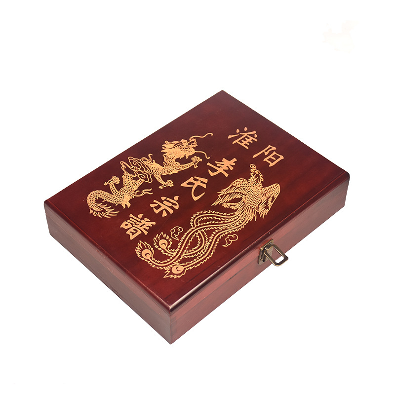 Производитель коробки из камфорного дерева для генеалогии, коробка для хранения семейного дерева, влагозащитная и моль-защитная традиционная деревянная коробка