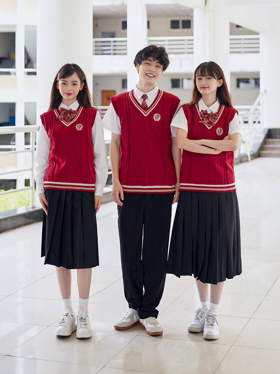 College style class uniform chorus poetry recitation performance costume junior high school students high school sports graduation school uniform suit